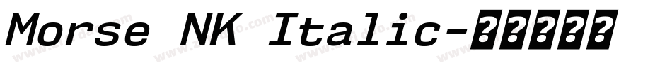 Morse NK Italic字体转换